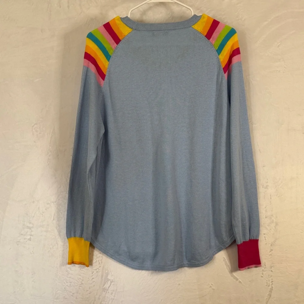 Zaket and Plover Striped Shoulder Cotton Cashmere Sweater Size Large
